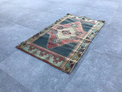 Handmade Rug, Vintage Rug, Turkish Rug 37 x74 inches